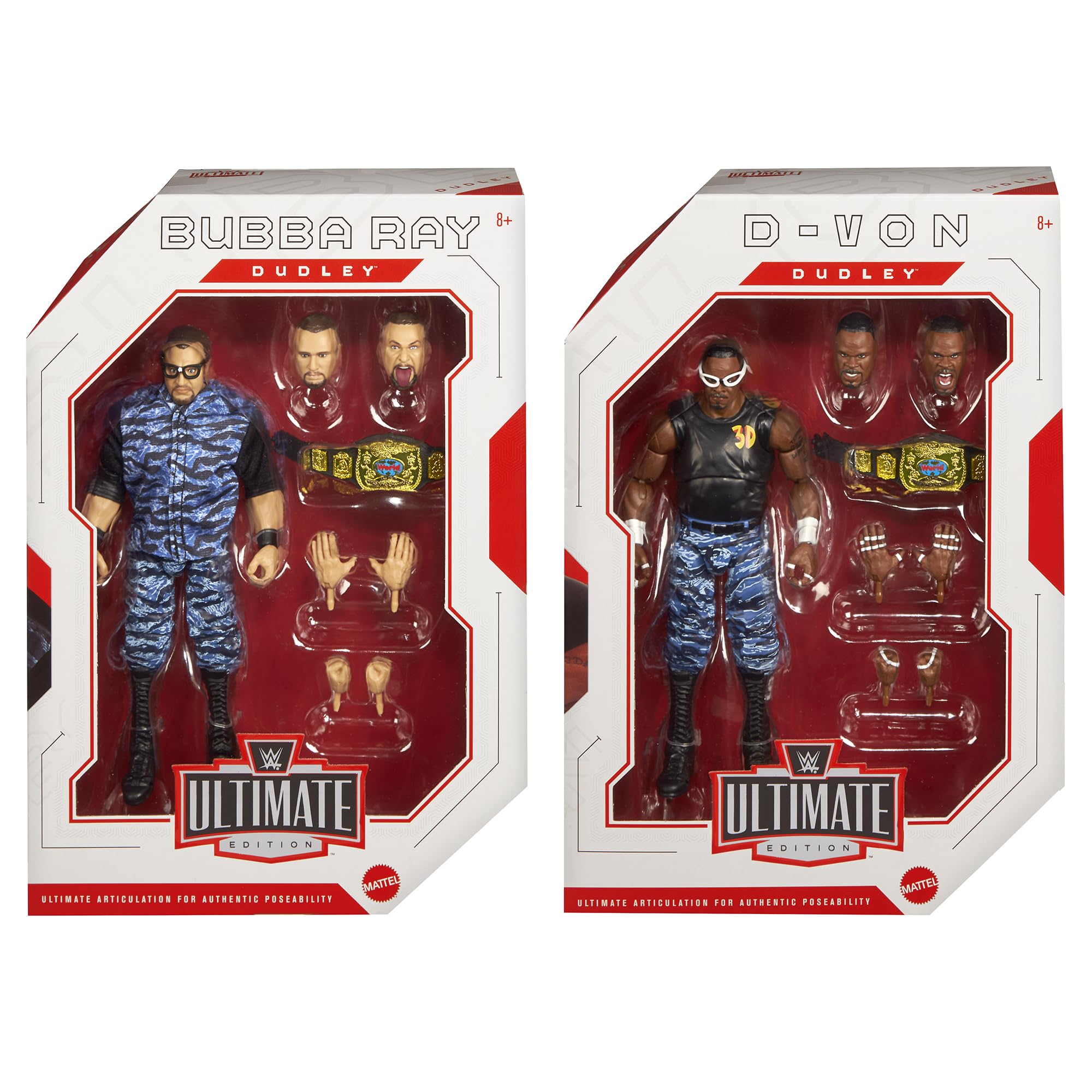 Amazon.com: WWE Dudley Boyz (Blue Camo) Ultimate Edition 2-Pack