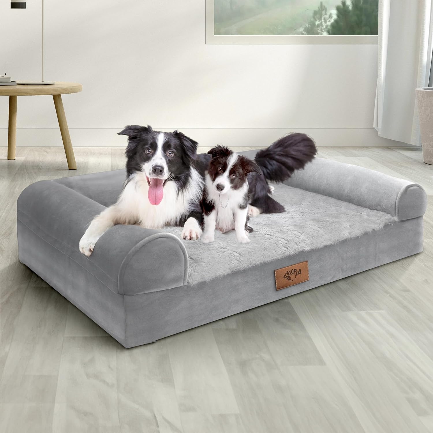 Sytopia Washable Indestructible Dog Beds, Chew Proof Dog Crate Pad, Orthopedic Tough Washable 42" Dog Mats for Large Dogs, Waterproof and Anti-Slip Bottom, XL