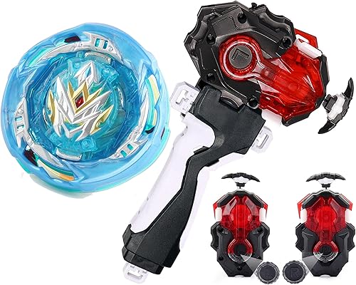 Gaming Top Toys B-184 - Juego de lanzador Bey Battling Tops Burst BU B-202 Wind Knight Mn Bn-6 Booster Bay Blades para 8-12 lanzador izquierdo y