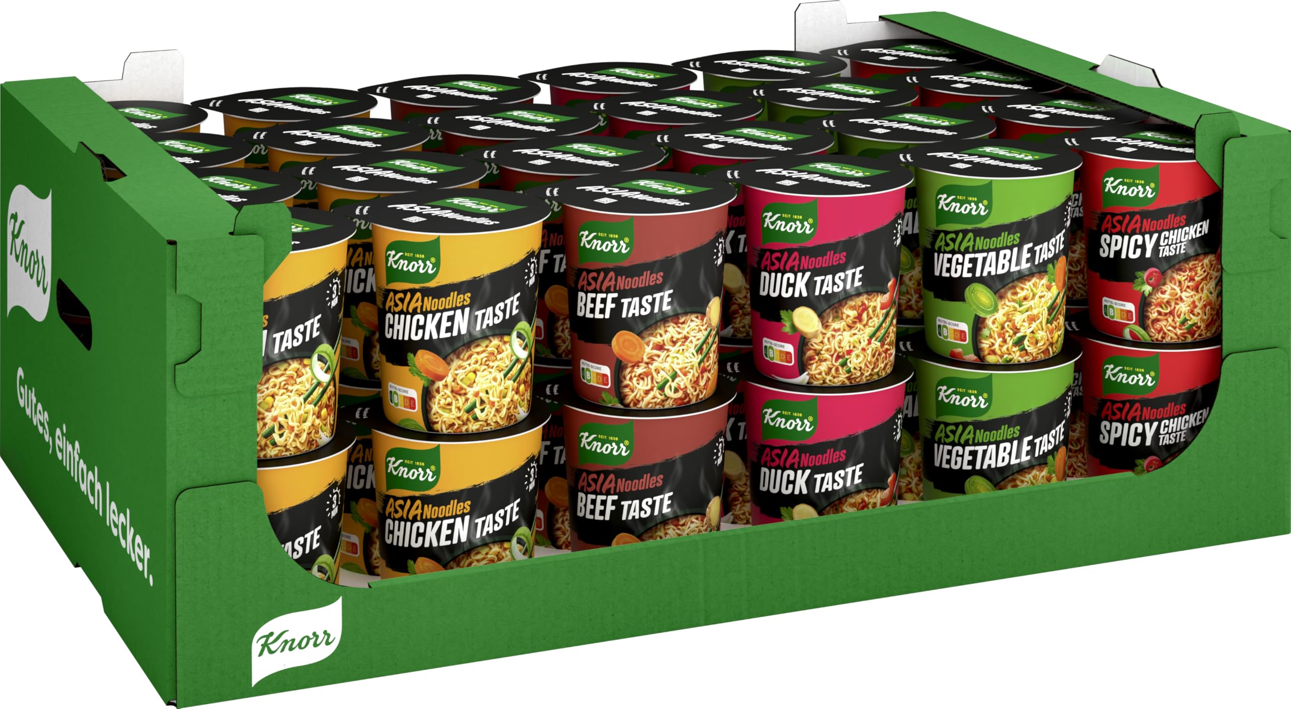 Knorr Asia Noodles Instant Nudeln Mix schneller Asia Snack fertig in nur 3 Minuten 48 Stück