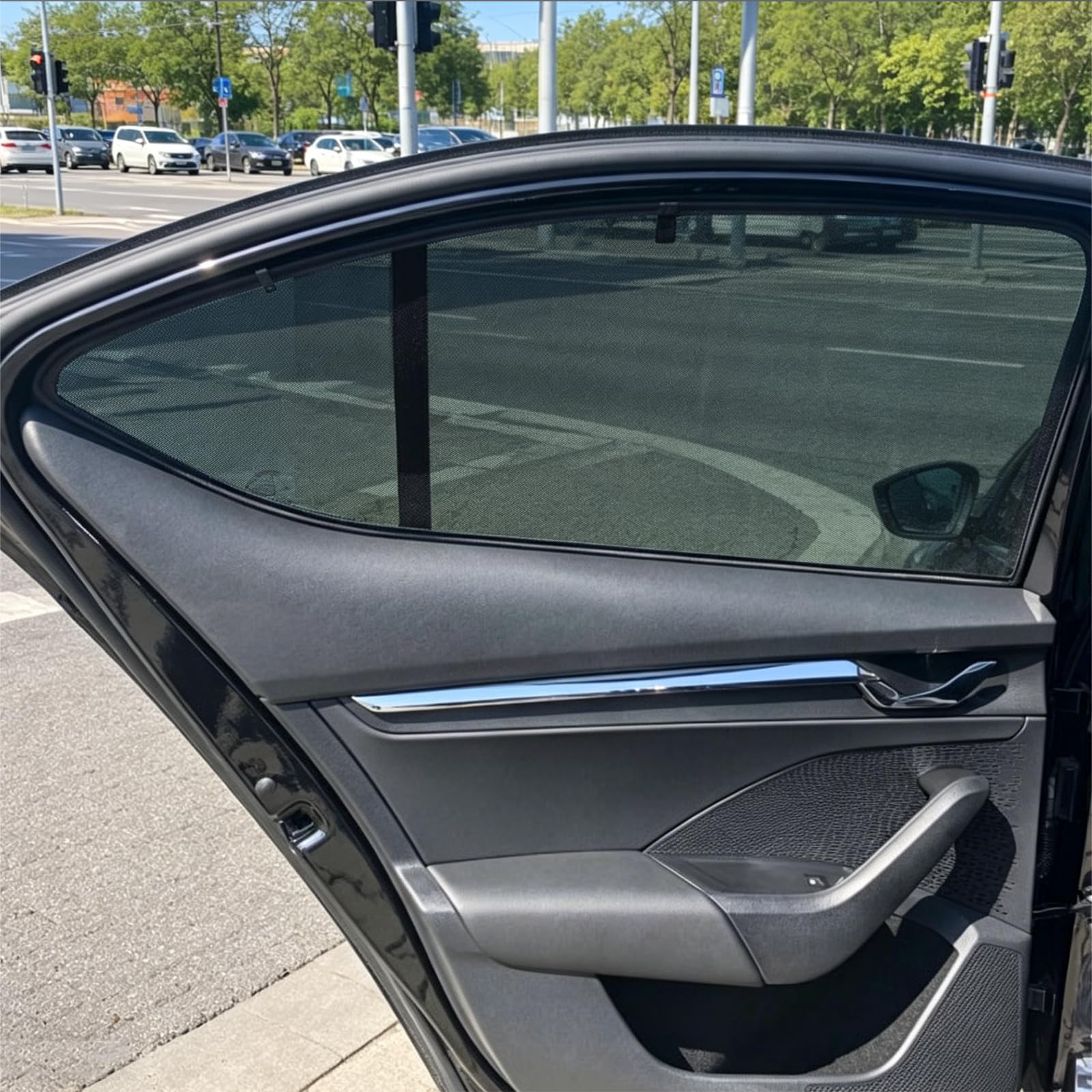KUNKGIC Lot de 2 pare-soleil arrière pour Skoda Octavia 2021-2025 Protection solaire Bloque les rayons UV