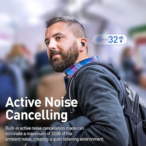 Miniatura 7 de Auriculares Bluetooth en la oreja, auriculares inalámbricos con control táctil con micrófono, auriculares Bluetooth 5.2 con cancelación de ruido,