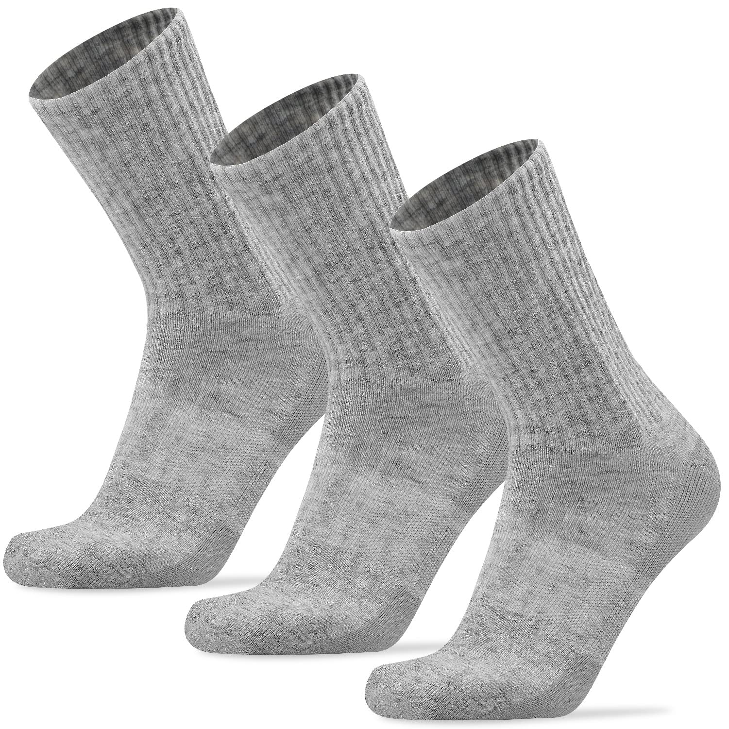 Busy Socks 3 Pack Merino Wool Blend Crew Hiking Running Thick Cushion Socks