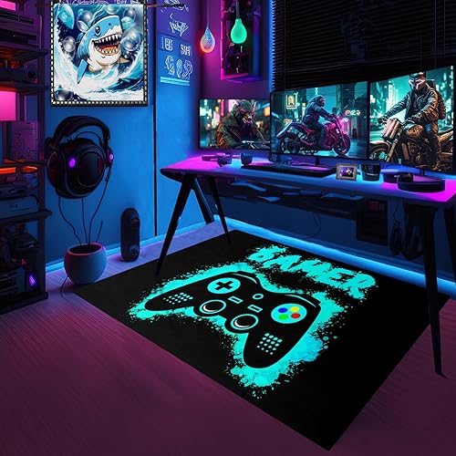 Miniatura 9 de Alfombra espacial para habitación de niños, alfombra de área con sistema solar, alfombra educativa para dormitorio de niños, aula, 3 x 5 pies