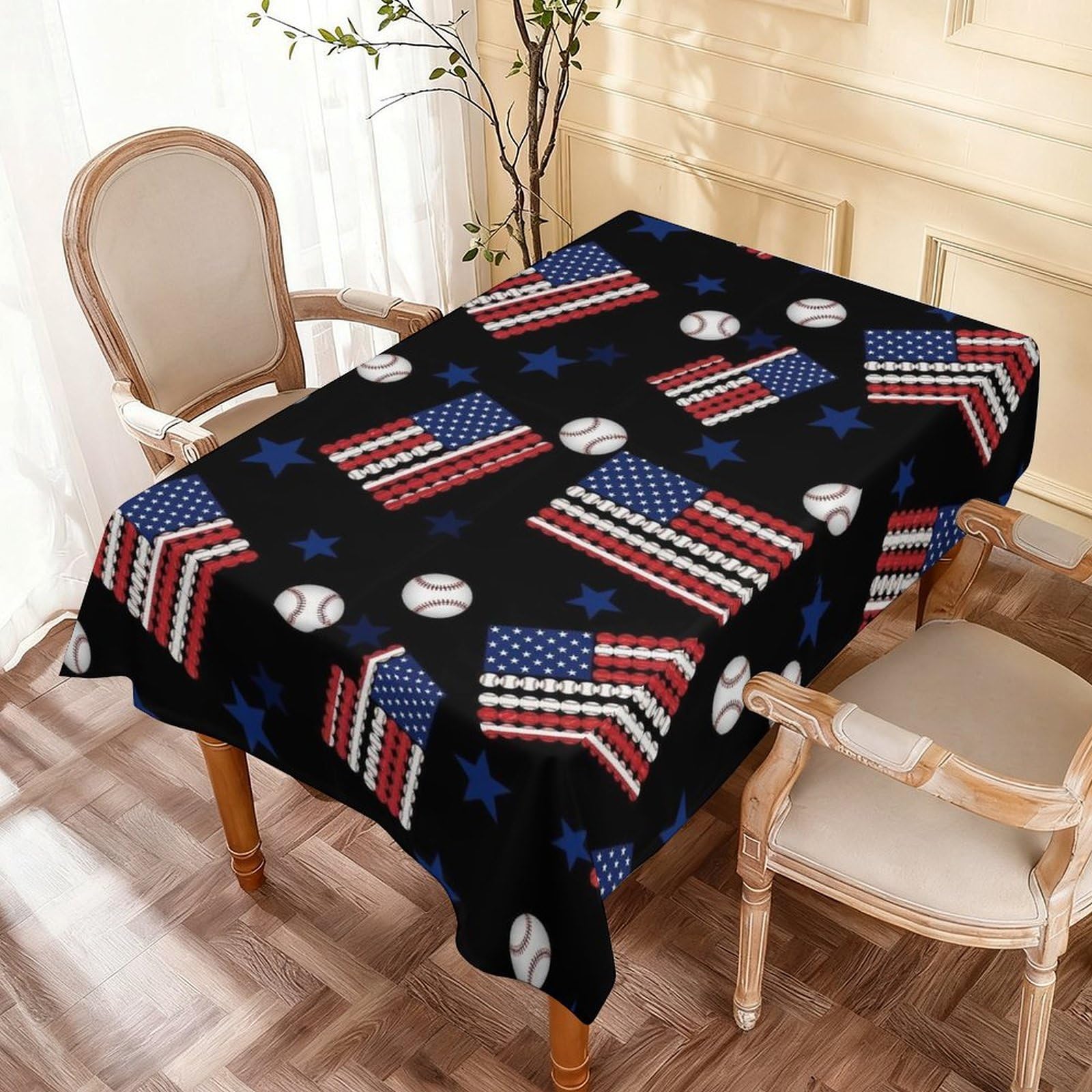 Nappe de table baseball pour repas de jardin et fête américaine