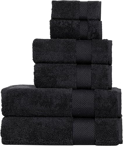 Miniatura 18 de Hencely Juego de 2 toallas de mano de lujo (16 x 28 pulgadas), algodón turco suave, absorbente, de secado rápido, para cara, cuerpo, cocina y baño