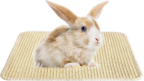 Miniatura 6 de 2 almohadillas grandes para rascar conejos, comestibles para interiores para garras y dientes, juguetes masticables, alfombrilla de conejo para