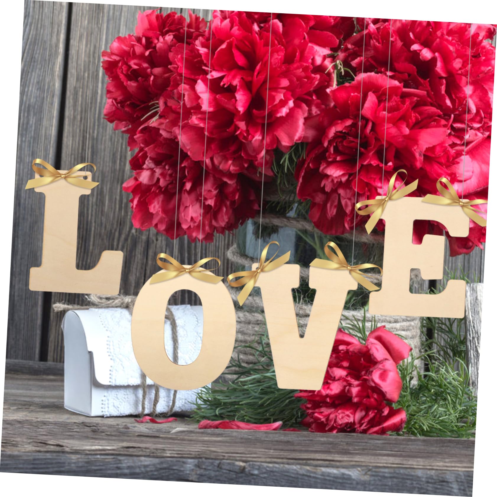 Artibetter 66pezzi Lettere in Legno Per Puzzle Alfabeto Parole in Legno Per Artigianato Di Per Decorazioni Creative Fette Di Per Manualità Applicazioni Decorative in Grandi Lettere in Per Rag