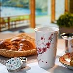 Harmoleaf Collection de cadeaux Premium Tea Blend - 6 Mélanges artisanaux à base de plantes avec coupe en céramique à double paroi, cuillère à stirring & Découpeur de thé à feuille libre biologique