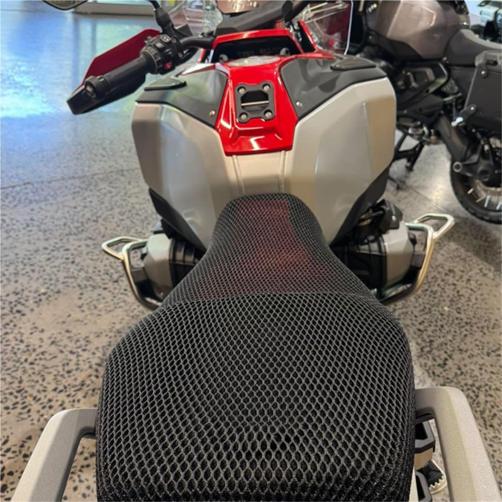Per BMW R 1300GSA R1300 GS ADVENTURE Coprisedile Per Moto In Nylon Antiscivolo Flusso D'aria 3D Maglia A Nido D'ape Proteggi Cuscini