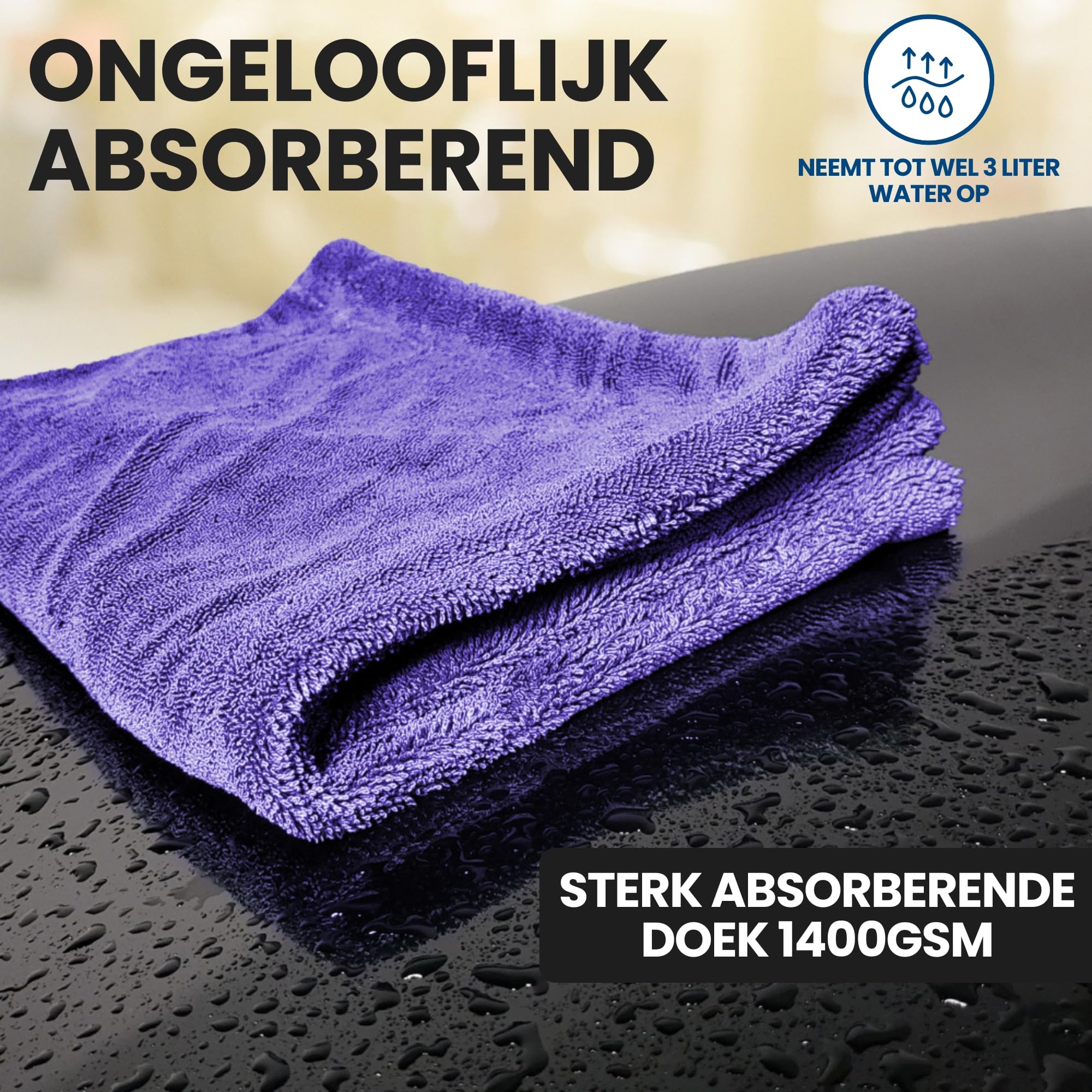 MAUS microvezel droogdoek auto XL 60x90cm - Professionele extra grote watermagneet – MAUS store