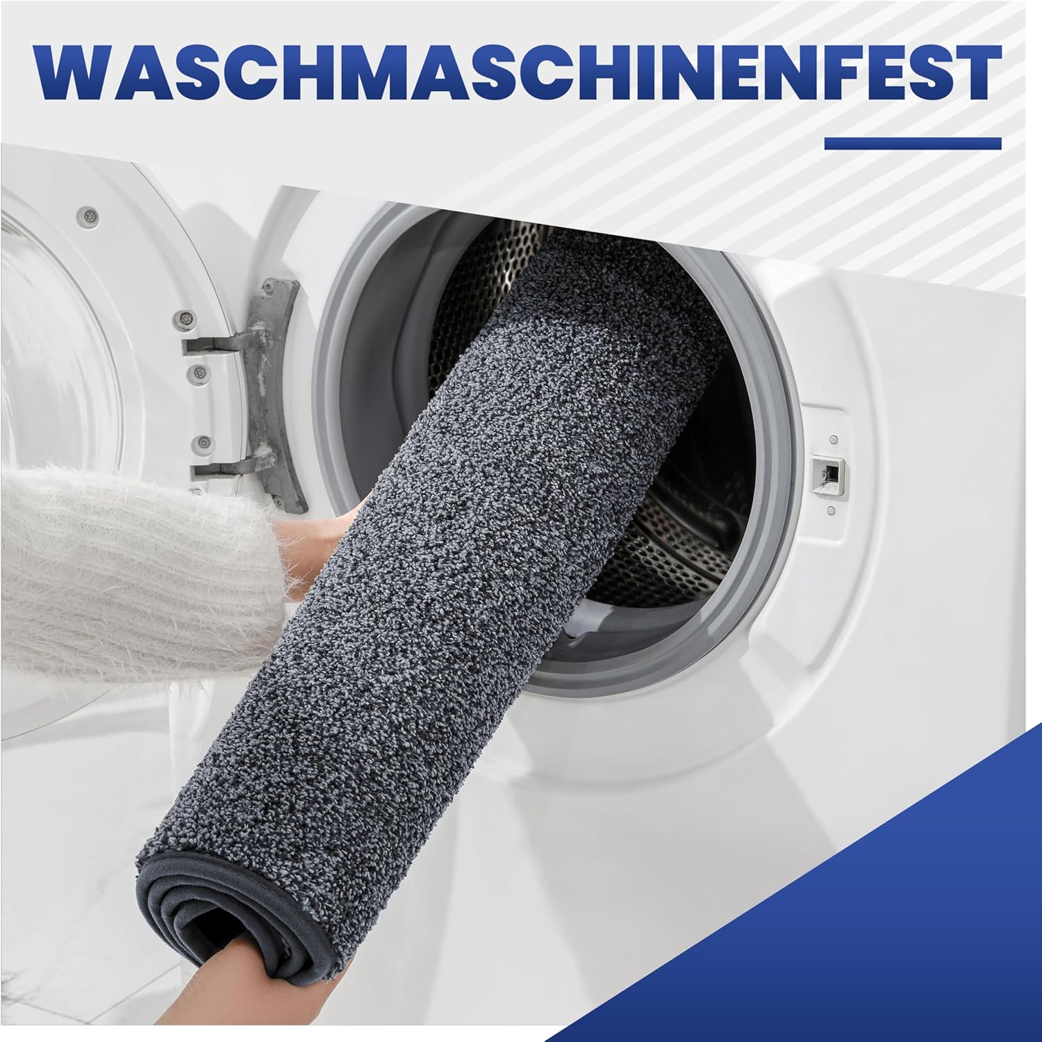 Mibao Front Door Mat Entrance, Non-Slip Absorbent Waterproof Welcome Doormat with TPR Backing, Dirt Trapping Entrance Inside Floor Mats for Entryway Washable Low-Profile, 24" x 35.5", Dark Grey