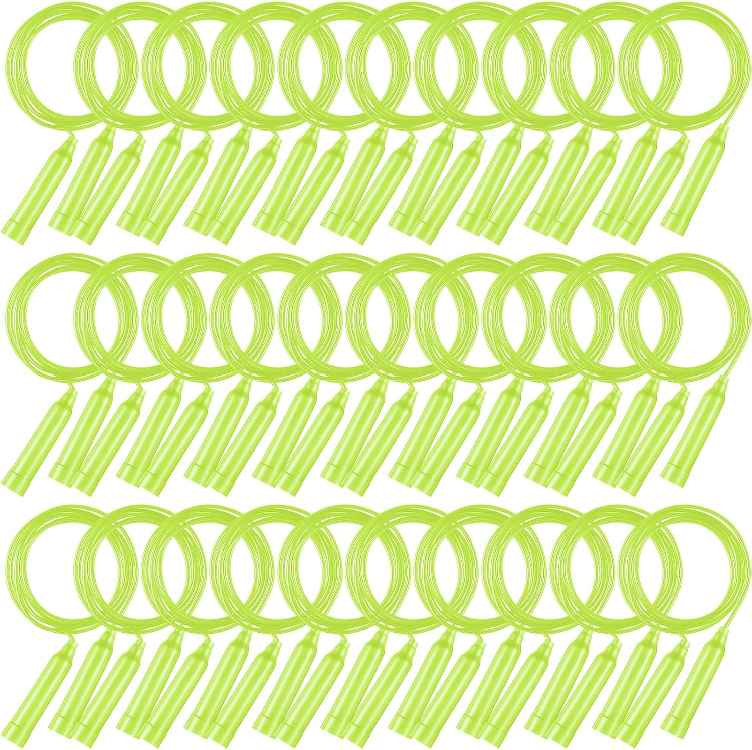 Yunsailing 30 Pcs Colorful Jump Ropes Bulk Plastic Jump Ropes for Kids 7.5 ft Adjustable Sports Skipping Rope Outdoor Speed Jumping Rope for Sports Birthday Party Activities