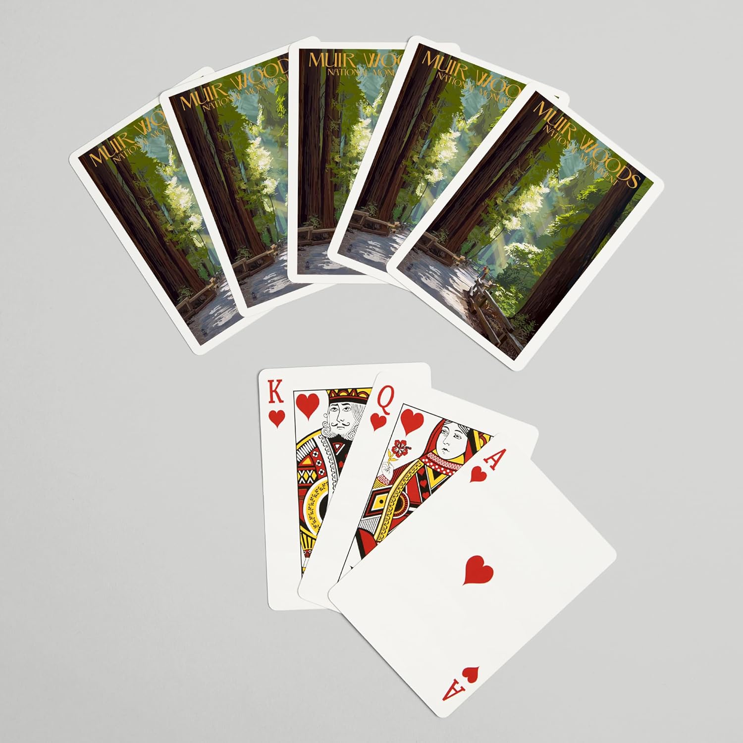 Lantern Press Muir Woods National Monument, California, Pathway, 52 Playing Cards for Adults, Poker Size Card Deck