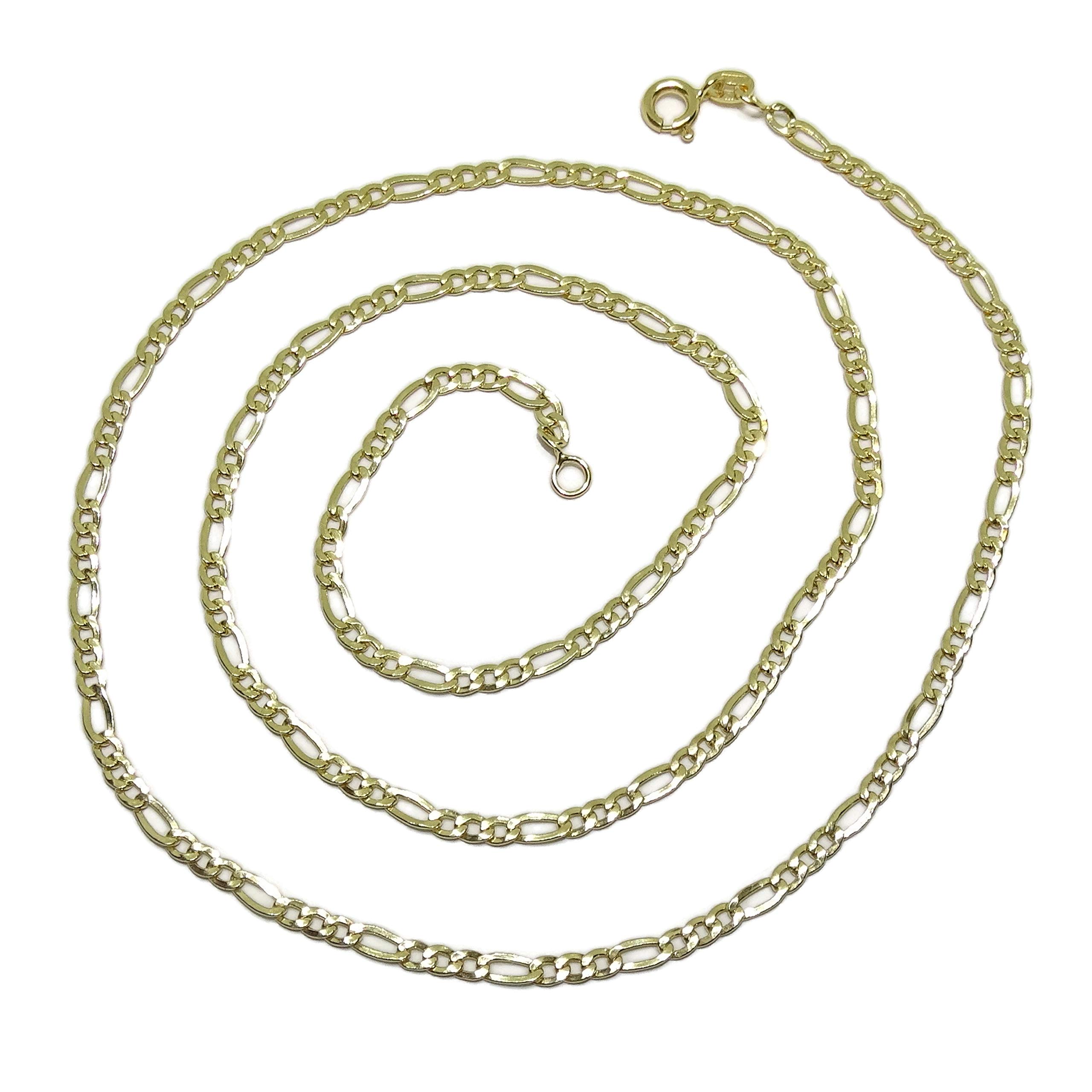 Never say Never Catena in oro giallo 18 carati per uomo o donna modello 3 x 1 di 3 mm di larghezza per 60 cm di lunghezza. 5,00 g di oro 18 carati., cm, Oro, Non Applicabile