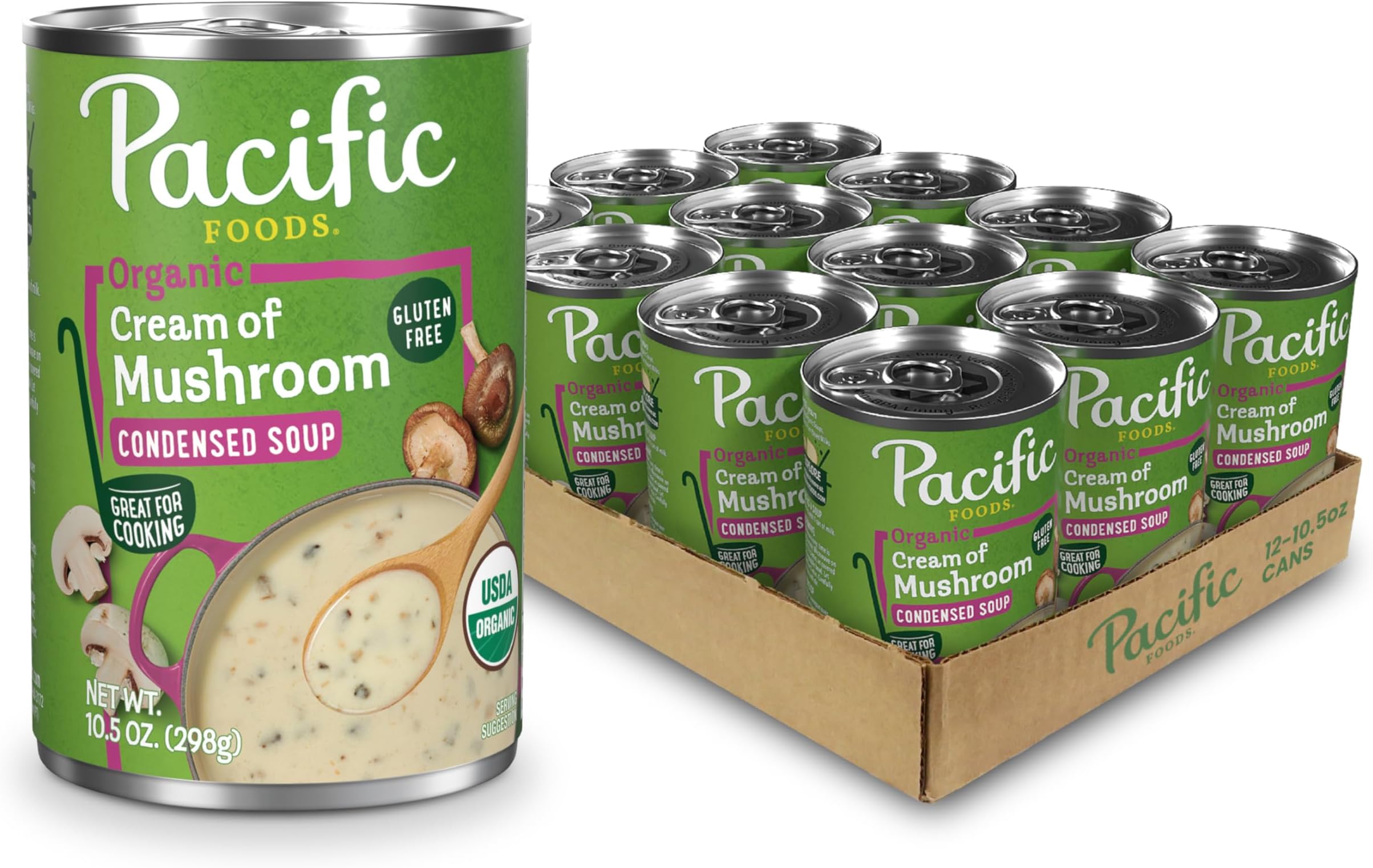Organic Cream of Mushroom Soup, 10.5 oz Can (Pack of 12)