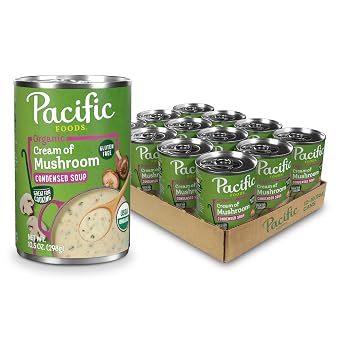 Pacific Foods Organic Cream of Mushroom Soup, 10.5 oz Can (Pack of 12)