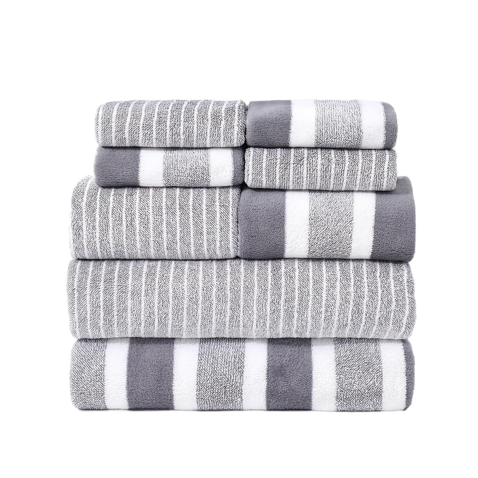 ZYAYNG 8-piece Set Of Soft Coral Velvet Towels, Suitable For Bathroom, Travel, And School Use For Bathroom(Color4)