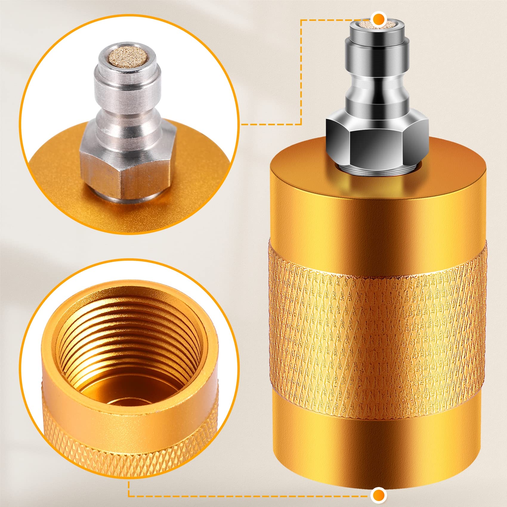 XIAOJUN PCP SCBA Kit di Ricarica Stazione Valvola di Ricarica Adattatore per G5/8 o 5/8BSPP Adattatore DIN 300 Bar W/8Mm a Sgancio Rapido,