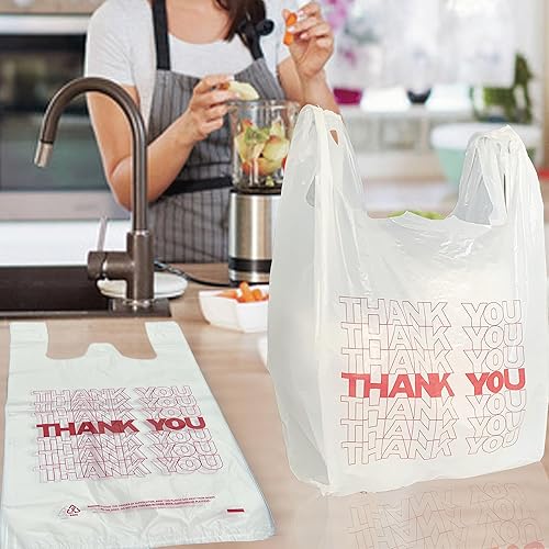 Miniatura 5 de TashiBox - Bolsas de compras, bolsas de agradecimiento, bolsas de supermercado reutilizables y desechables, medidas de 11.5 x 6.25 x 21 pulgadas, 15