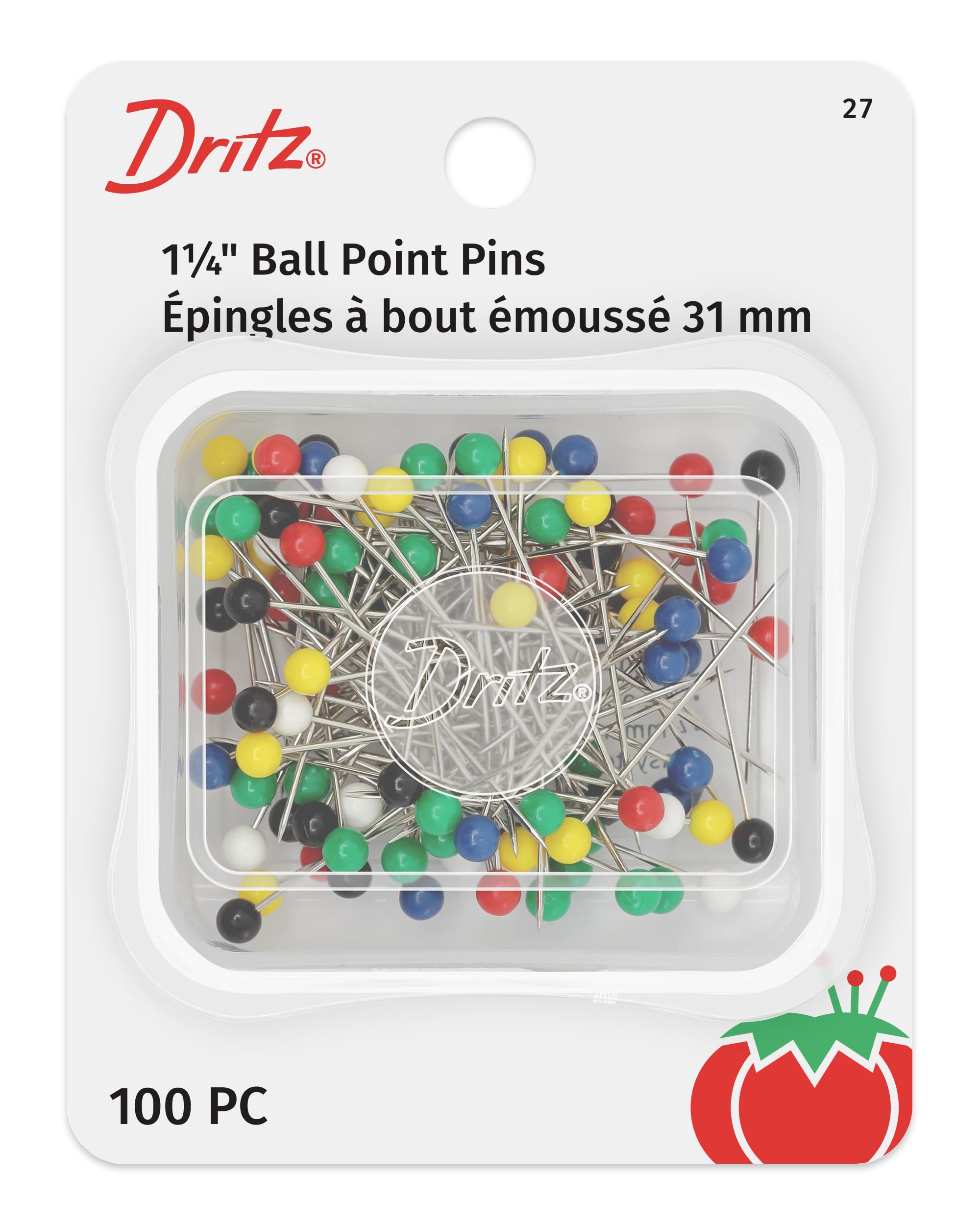 Dritz Straight Pins, Assorted, 1-1/4-Inch