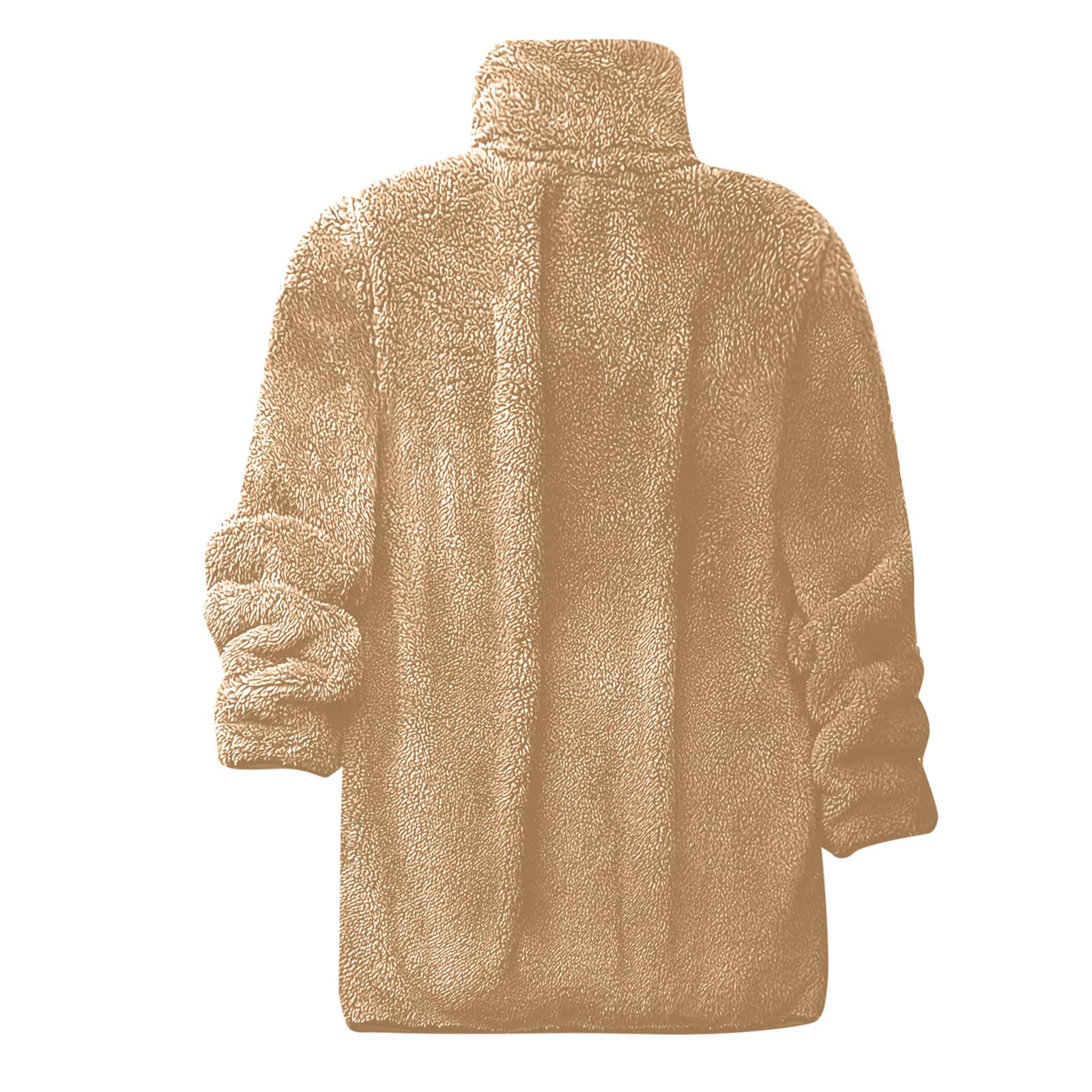 Generisch Strickjacke Hellblau Damen Fleecejacke Winter Warm Weich Doppelter Outdoormantel Reißverschluss Vorne Gemütlich Pullover Top Für Kaltes Wetter