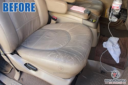 Miniatura 7 de 1999 2000 Ford F-550 °F550 Lariat 7,3 Motor lado del pasajero Parte inferior Funda de asiento de piel de repuesto, color gris