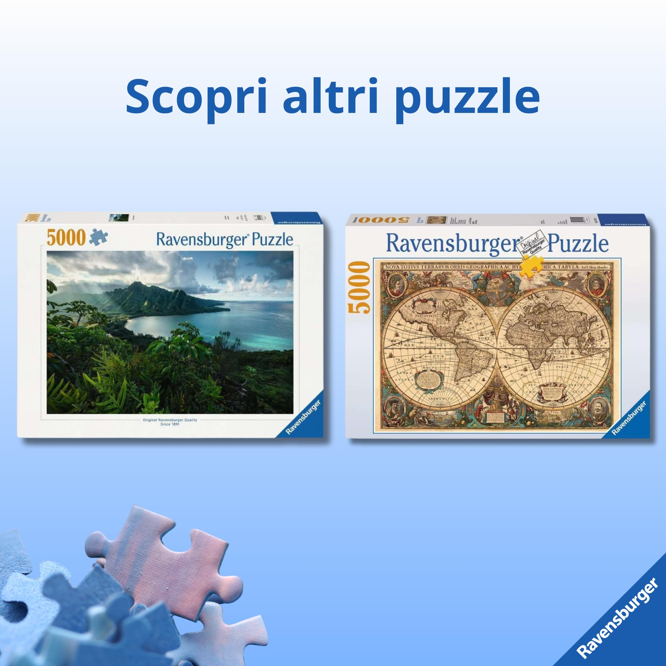 Ravensburger Puzzle 5000 Pezzi Disney Mickey l'Artista – Puzzle Adulti +14 anni, 153 x 102 cm, Puzzle per Adulti Super Esperti, Collezione 5000 Pezzi, Idee Regalo