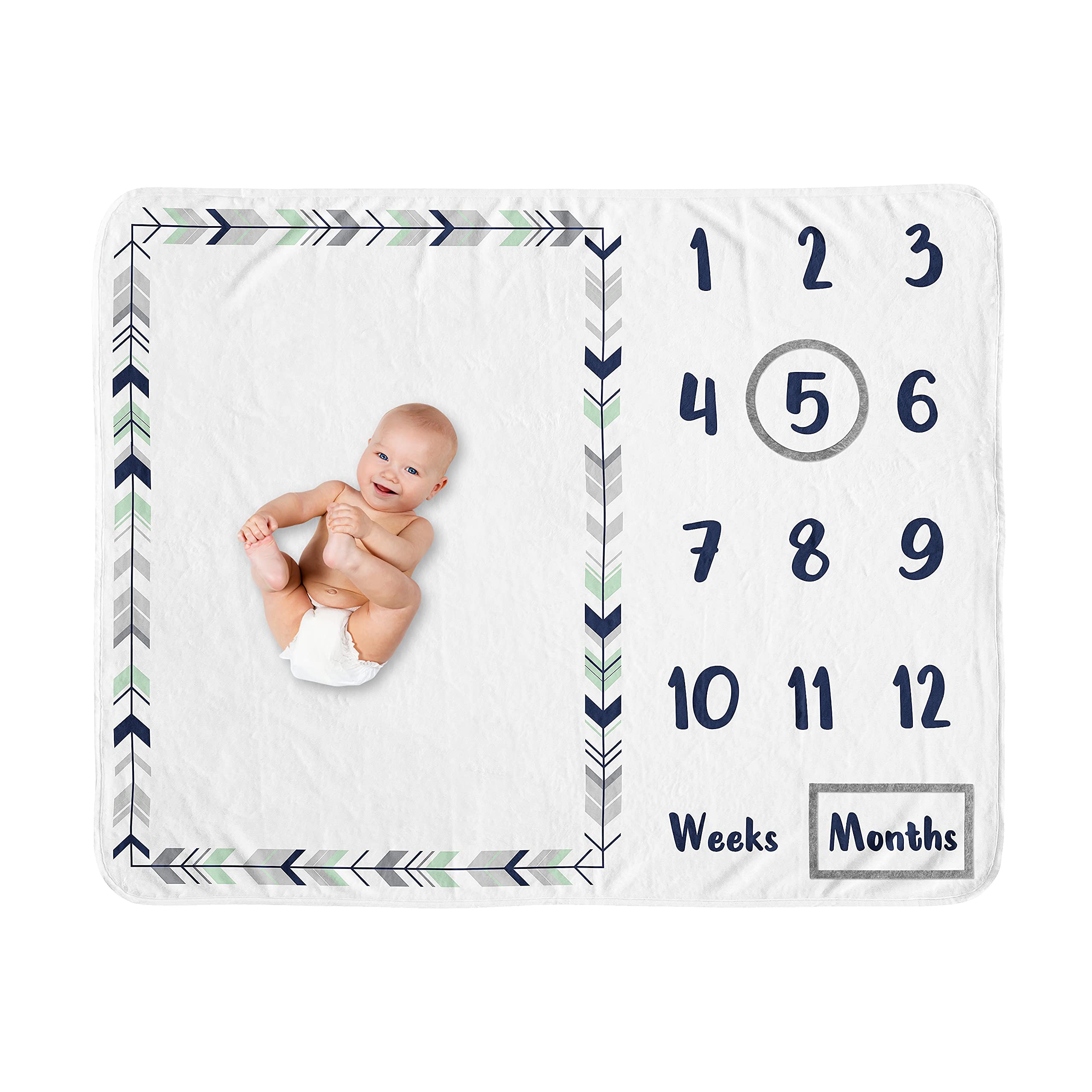 Sweet Jojo Woodland Arrow Milestone Blanket