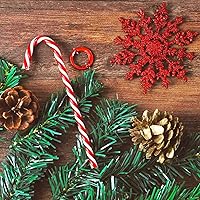 Vista 7 de Whaline 25 piezas de conos de pino de Navidad de 1.6 a 2.4 pulgadas con cuerda, piñas rústicas naturales a granel adornos para manualidades