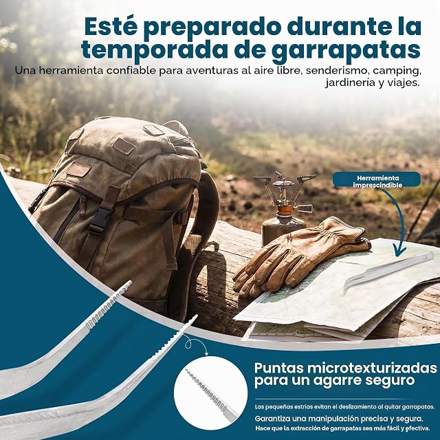 Foto 8 de 8 de REMOS Pinzas para garrapatas inoxidable con punta curvada - humanos y animales