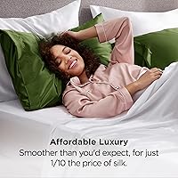 Vista 52 de Bedsure - Juego de 2 fundas de almohada de satén