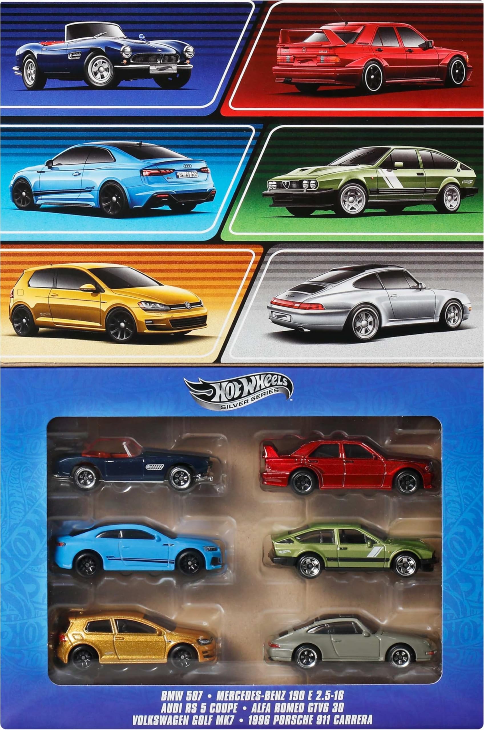 Hot Wheels EURO STYLE 5台セット Amazon.com: Hot Wheels 1:64 Scale Die-Cast Toy Cars, Set of 6
