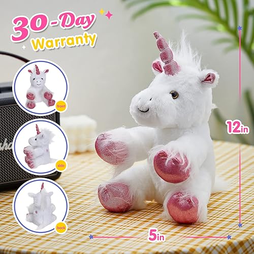 Miniatura 4 de Wewill iluminado LED unicornio con felpa blanca Heavenly 12 pulgadas, s, s