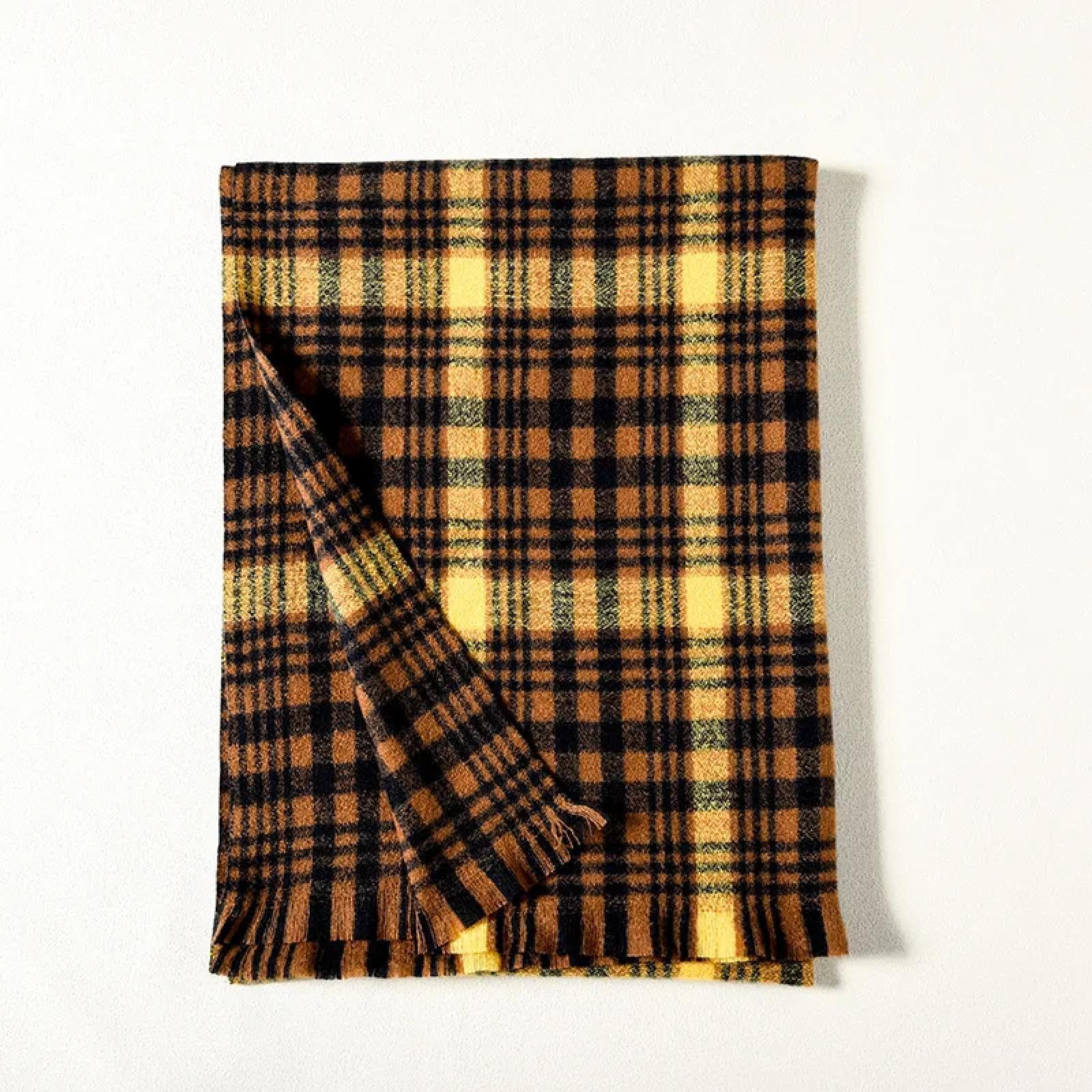 Schals Tücher Halstuch Scarf Damen Winter Vintage Schal Damen Schal Schal Bunt Kariert Warm Schal Für Damen