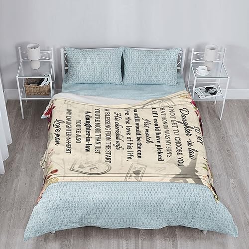 Miniatura 6 de TUCVHOX Regalos para nuera de suegra regalos para cumpleaños de nuera regalos para nuera para el día de la boda manta para nuera 80 x 60 pulgadas