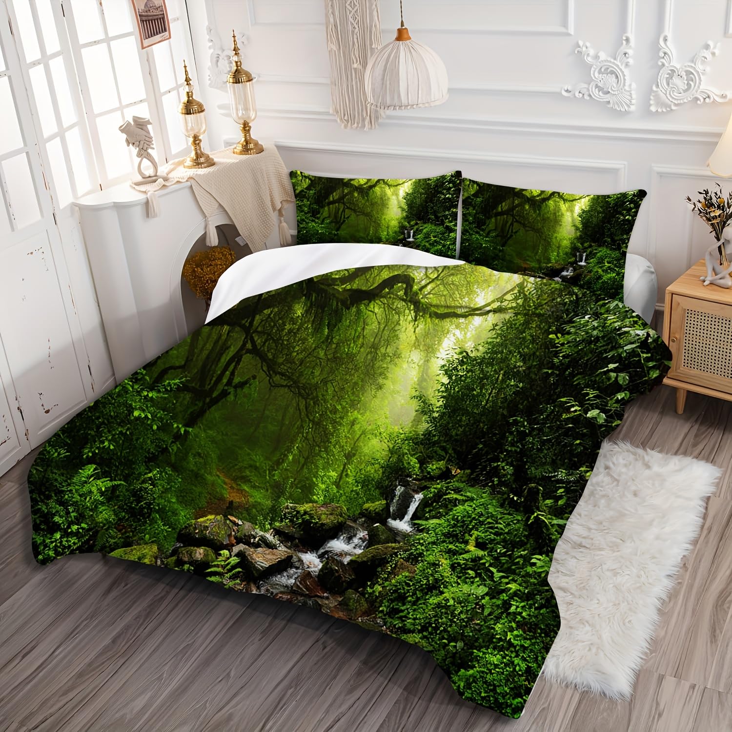 Housse de couette forêt apaisante 240x260 pour retrouver le sommeil et éliminer le stress