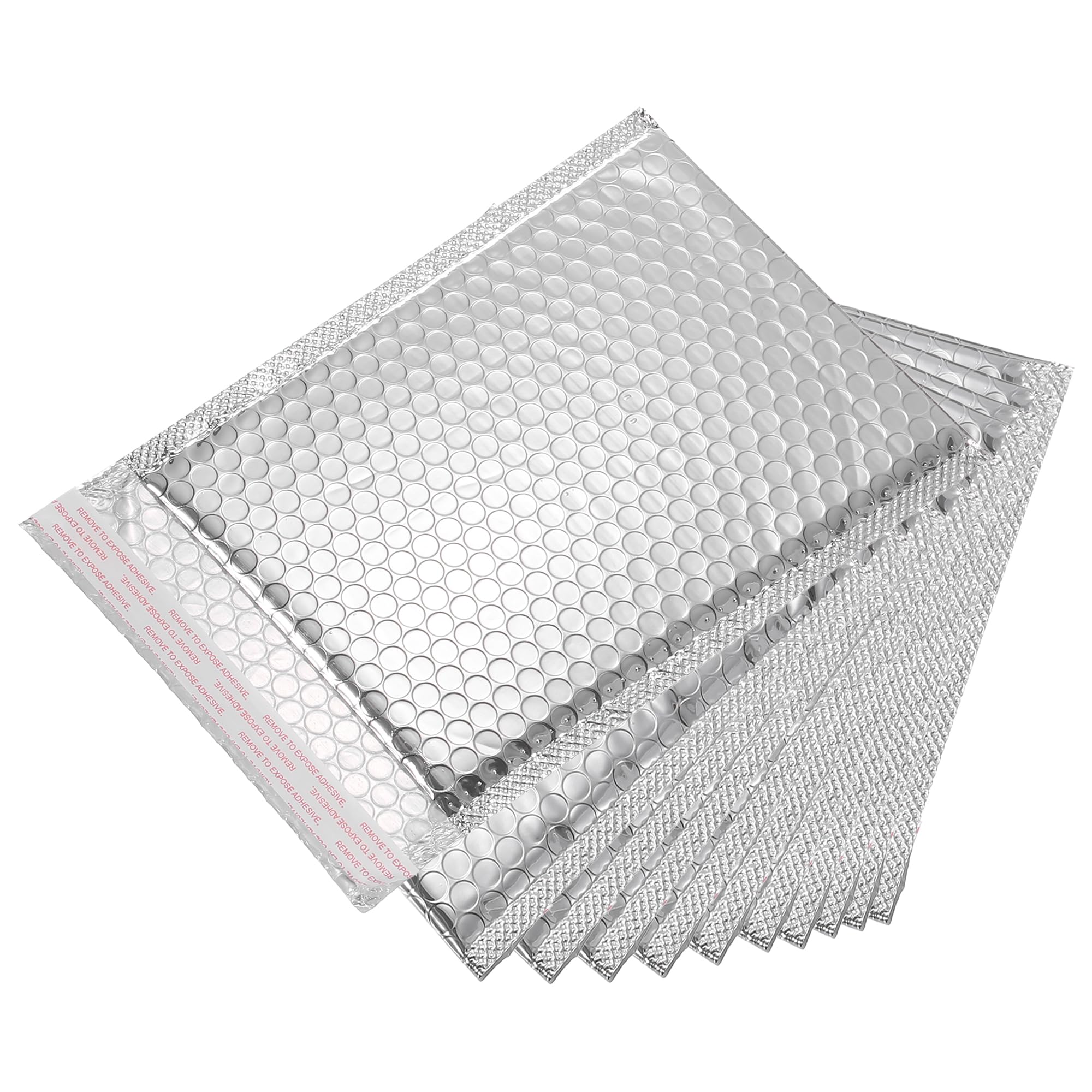 sourcing map Thermal Bubble Mailer, 9.1 × 7.1 Inch Silver Self Seal Cool Bubble Mailers Foil Mailing Envelopes for Books,Food,Cosmetics, Pack of 10