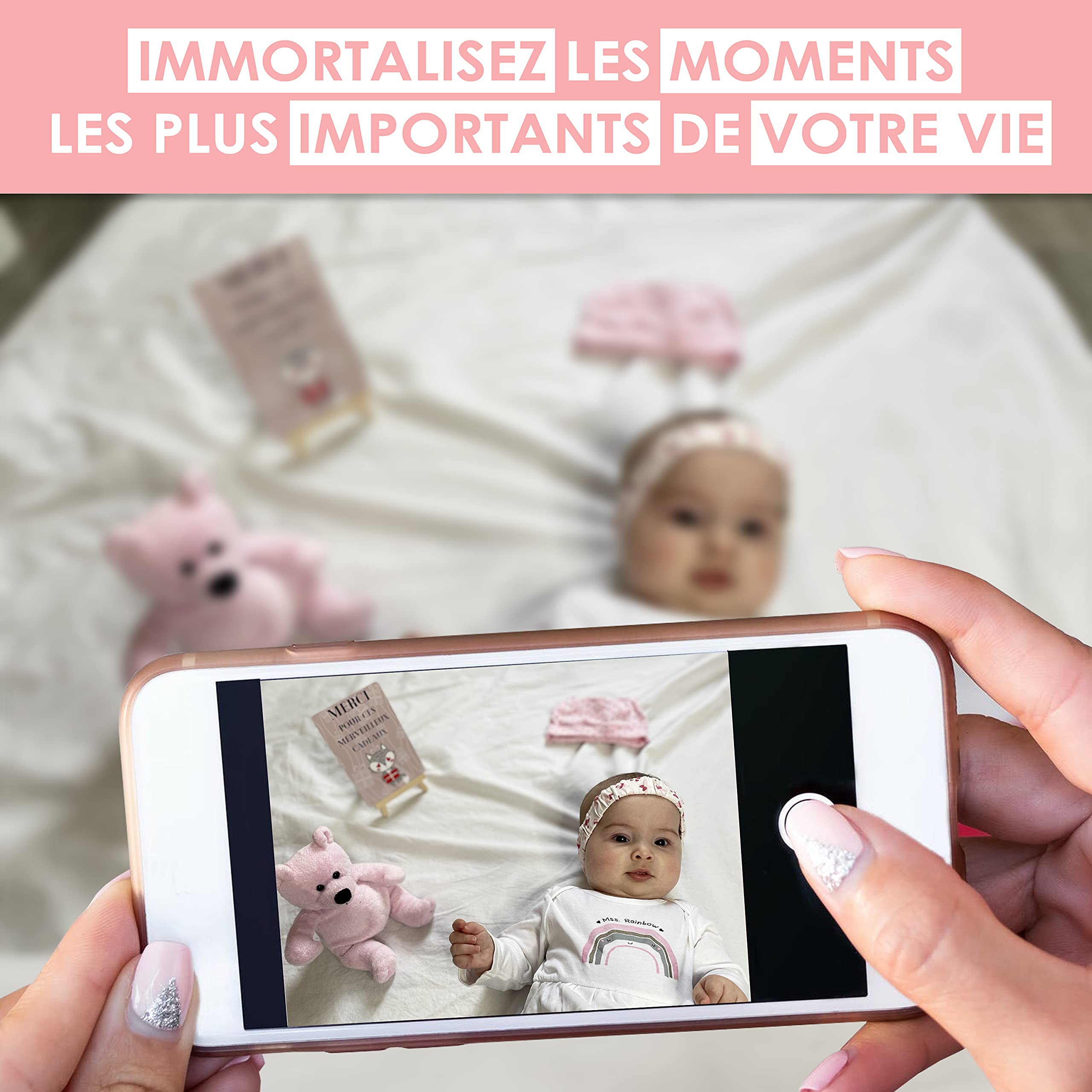 Cartes "Première Fois" Bébé - Lot De 24 Cartes + Chevalet - Cadeau Baby Shower, Grossesse - Pour Photos Souvenirs