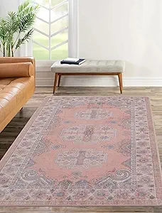 Area Rugs Machine Washable : 3x5ft Stain Resistant Throw Rug Entryway Runner Non Skid Laundry Floor Mat Under Desk Carpet Entry Rug Boho for Inside House Bedside Kitchen Hallway Foyer