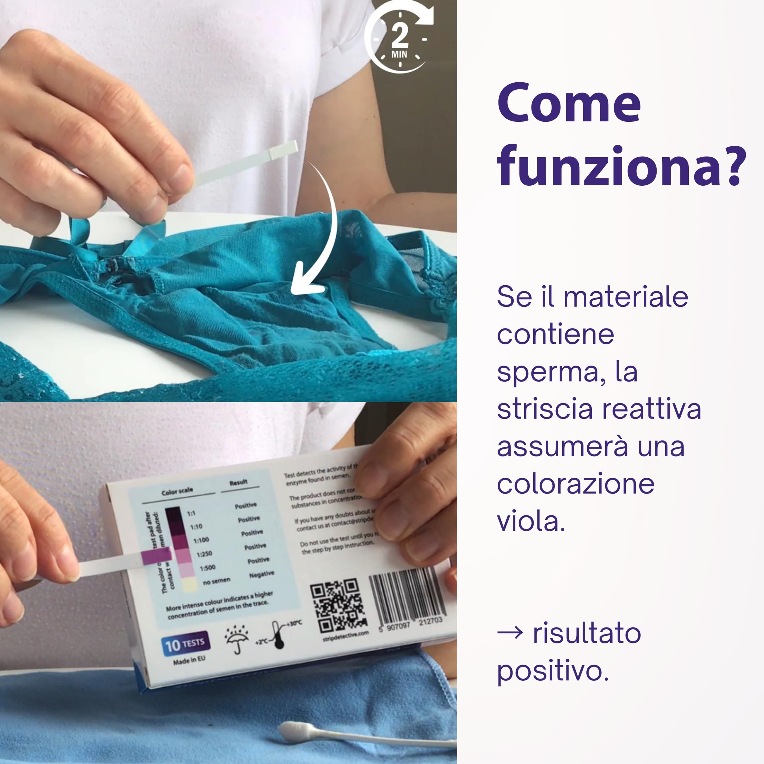 Home Tradimento Test - Test di rilevamento dello sperma, confezione da 10 pezzi