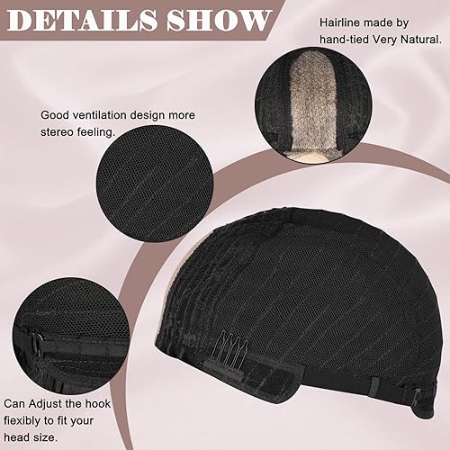 Miniatura 5 de NAYOO Long Black Wavy Wig for Women 26 Inch Middle Part Curly Wavy Wig Natural Looking Synthetic Heat Resistant Fiber Wig for Daily Party Use