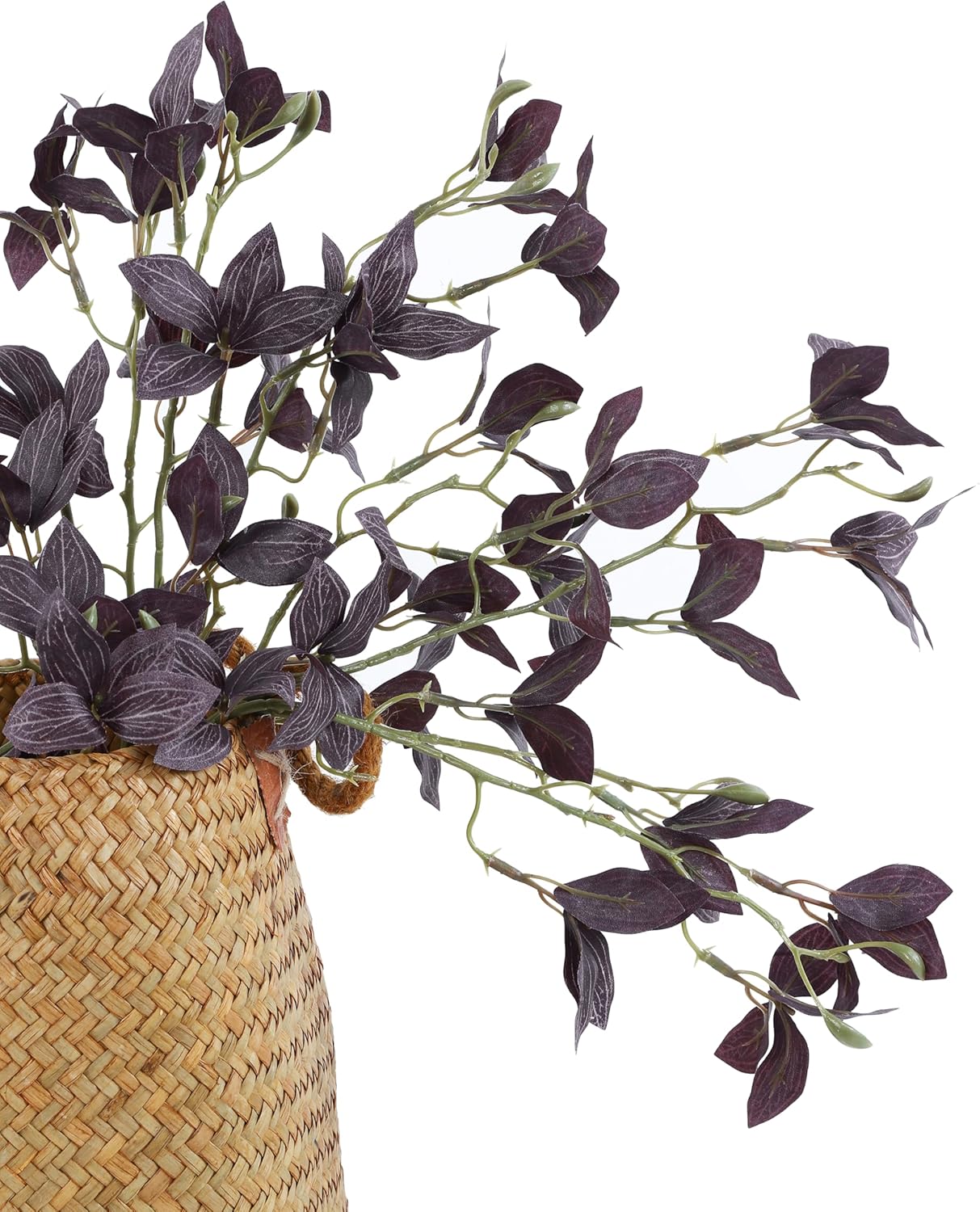 DuHouse 6 Pcs Artificial Greenery Branches Fake Greenery Stems Artificial Plants for Vase Filler, Faux Leaves Branches for DIY Home Centerpieces Table Decor(Plum) - Image 3