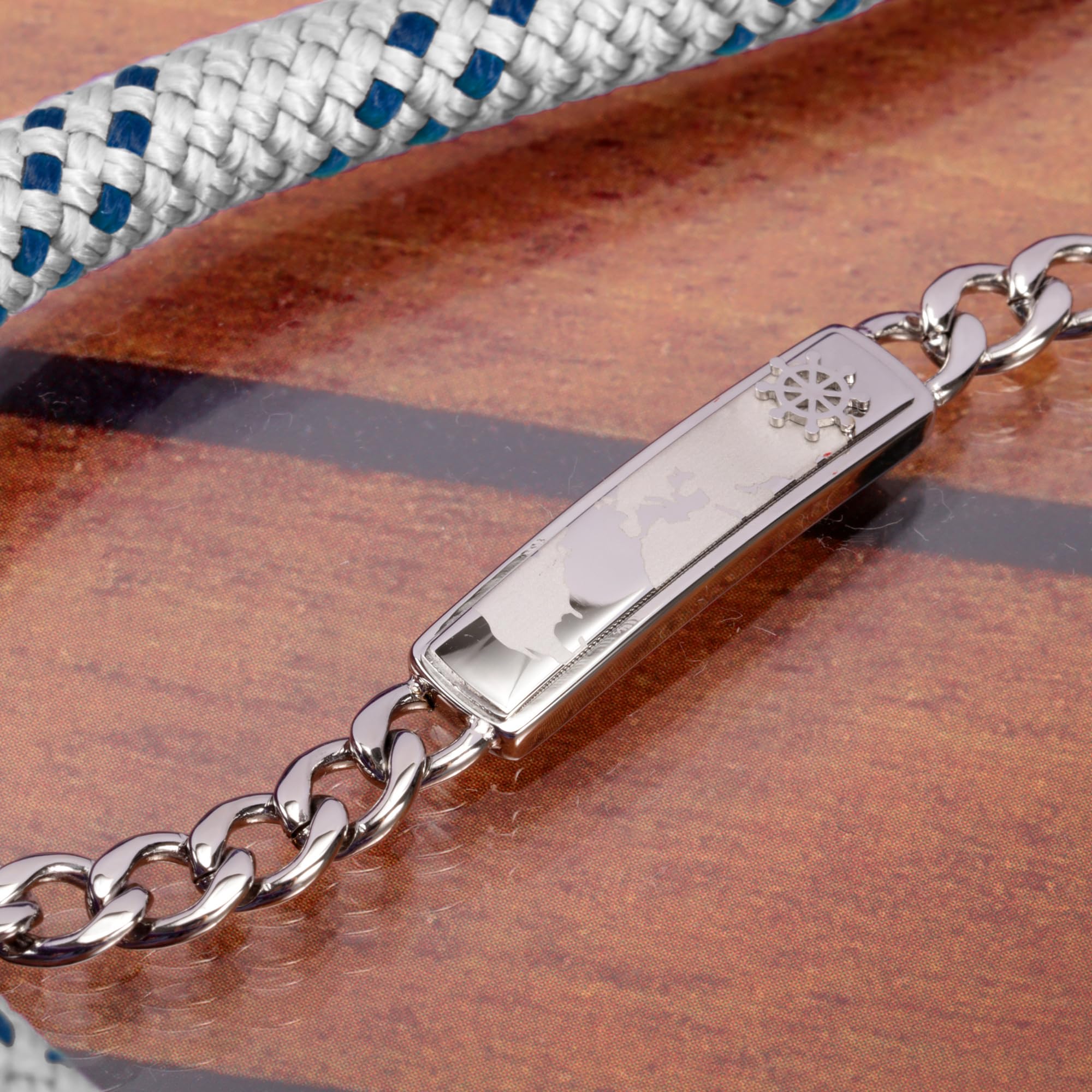 Sector No Limits Bracciale da uomo, collezione marina, in acciaio inox, SAGJ18, 22 cm, acciaio inossidabile