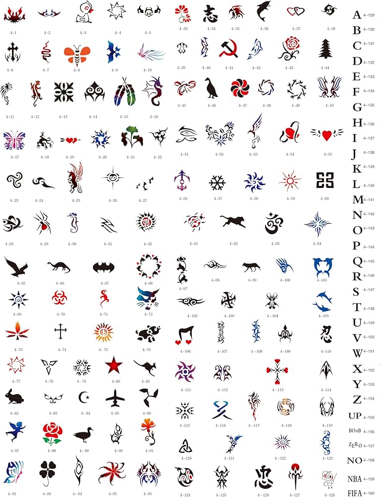 Amazon.com: Buyter Reuseable Unique Stencil Designs Airbrush Tattoo Template Set Booklet (Book-04) : Arts, Crafts & Sewing amazon-com-buyter-reuseable-unique-stencil-designs-airbrush-tattoo-template-set-booklet-book-04-arts-crafts-sewing
