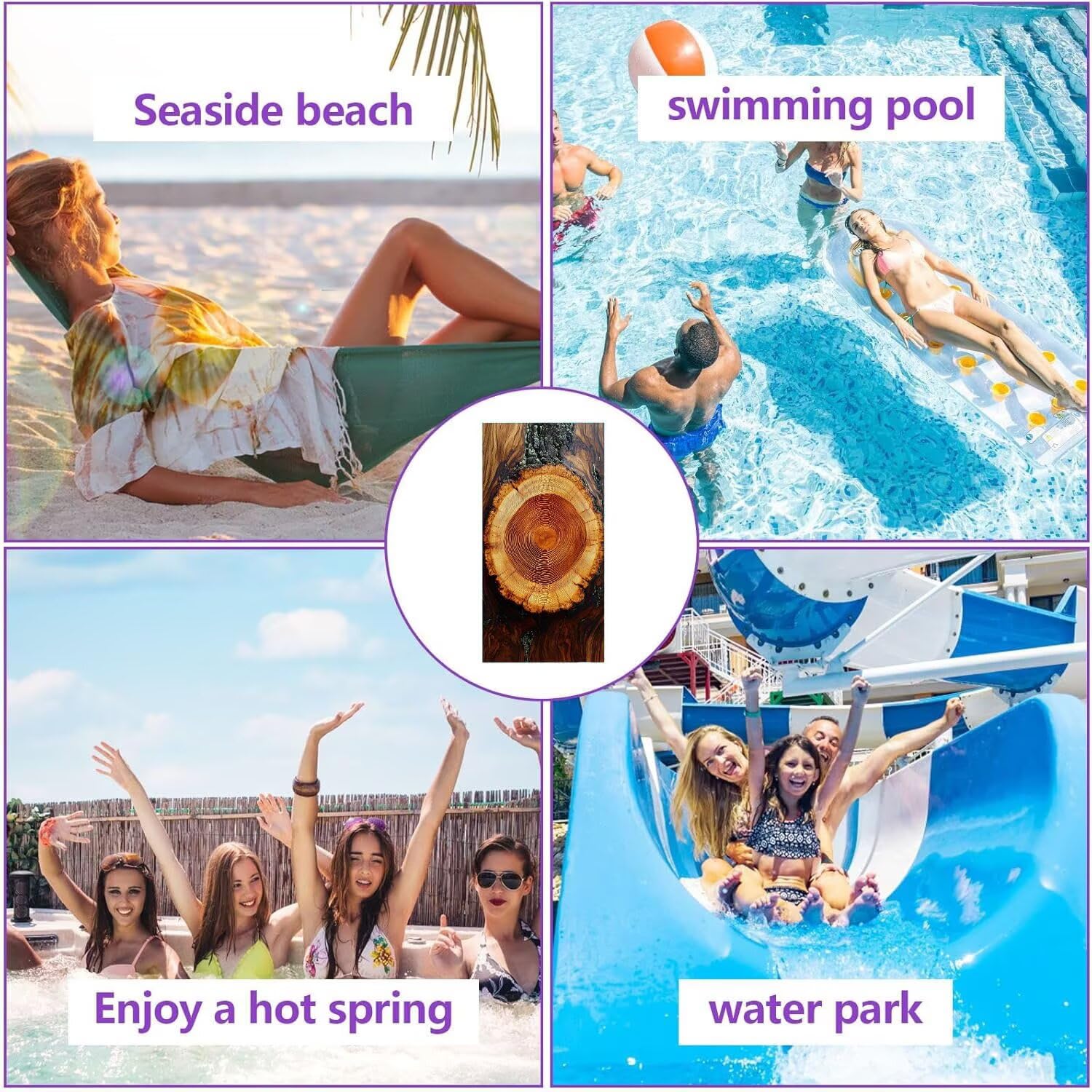 Ręcznik plażowy, 2 szt. ręcznik z mikrofibry z koła 90 x 200 cm, duży lekki i szybkoschnący ręcznik plażowy, ręczniki odpowiednie do sauny, dla mężczyzn, kobiet akcesoria plażowe n-895