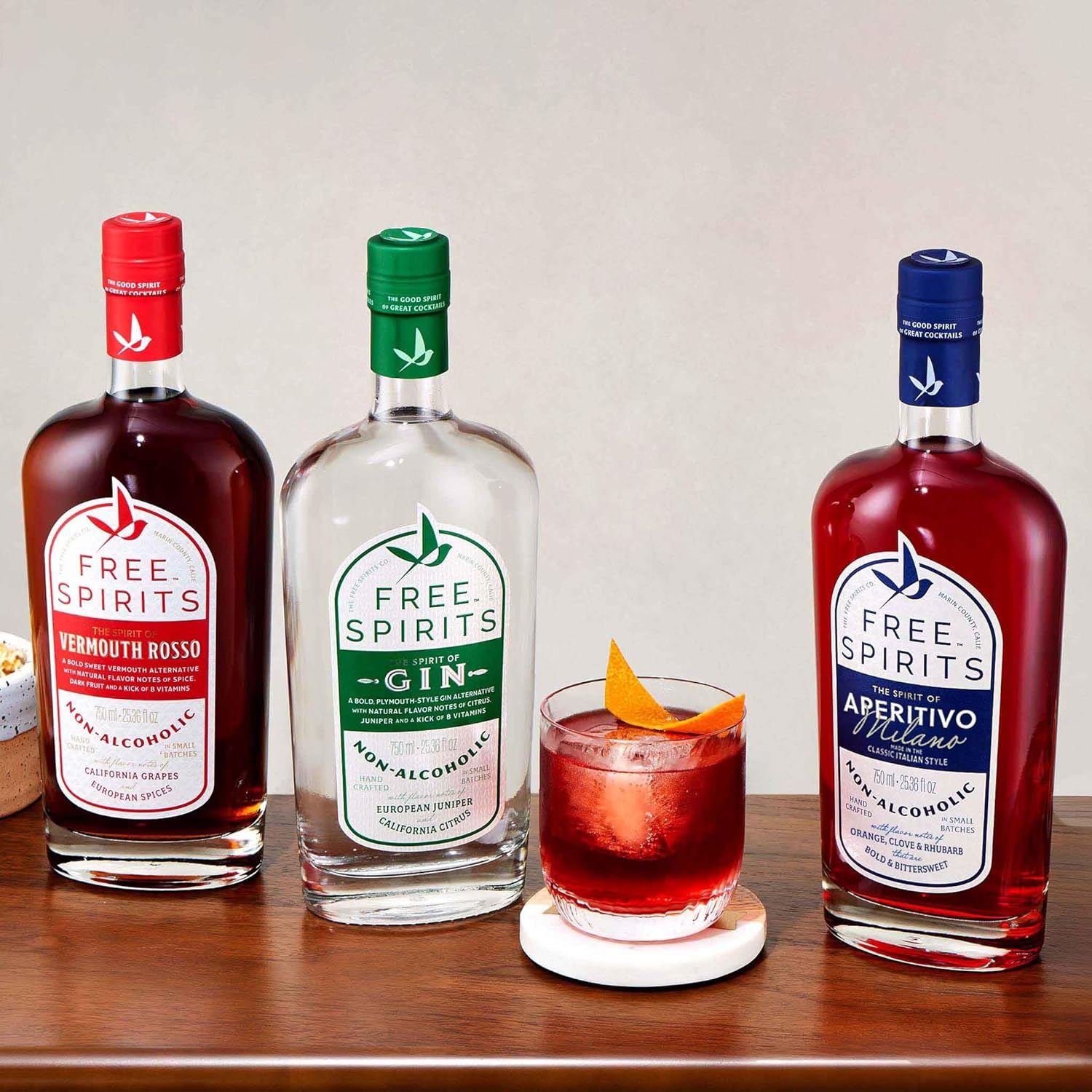 Free Spirits Negroni Bundle | Non-Alcoholic Cocktail Kit