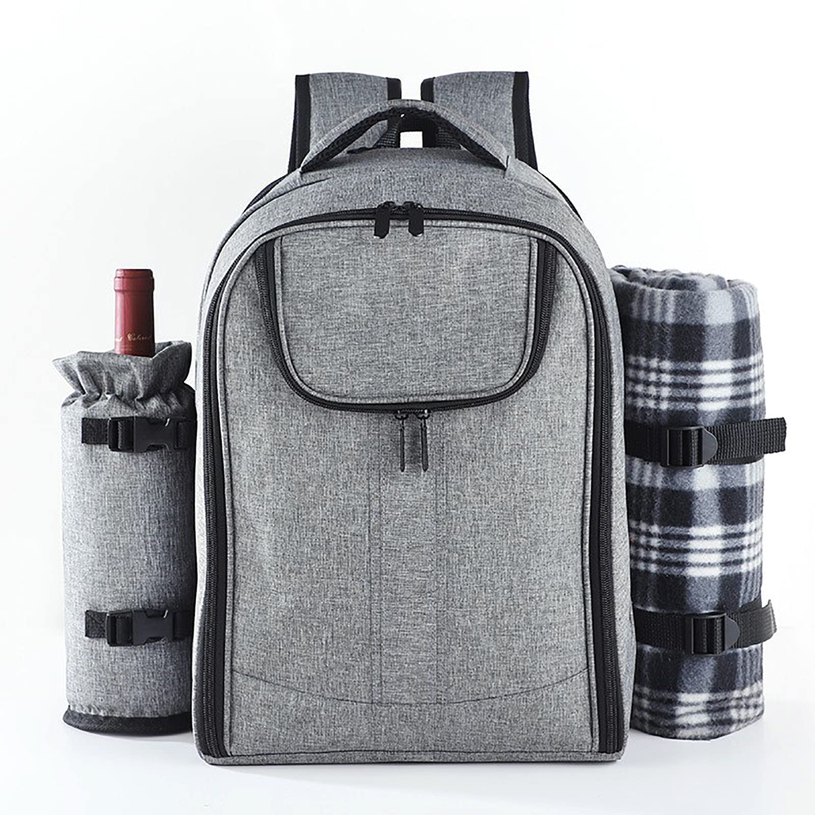 Zaino termico termico, borsa termica per il pranzo a due piani, leggera, con tagliere, grande capacità, impermeabile, per viaggi, escursionismo, spiaggia, scuola, campeggio, barbecue