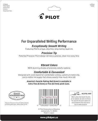 Miniatura 5 de PILOT Precise V5 Stick - Bolígrafos de tinta líquida con punta extrafina (0.5 mm.), varios colores de tinta, paquete de 10 (12562)