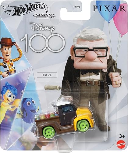 Hot Wheels Disney 100 Character Cars Carl, auto de juguete coleccionable a escala 164 de Pixar
